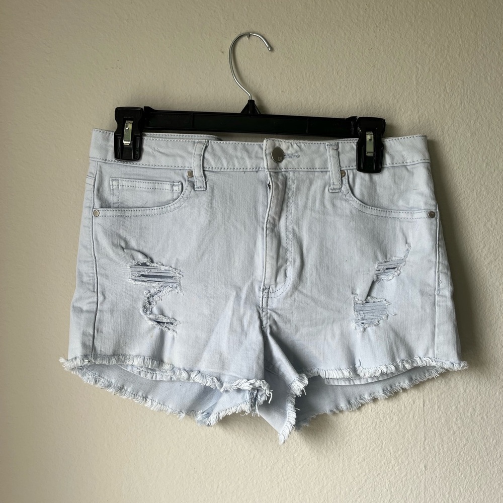 RSQ Light Blue Distressed Jean Shorts